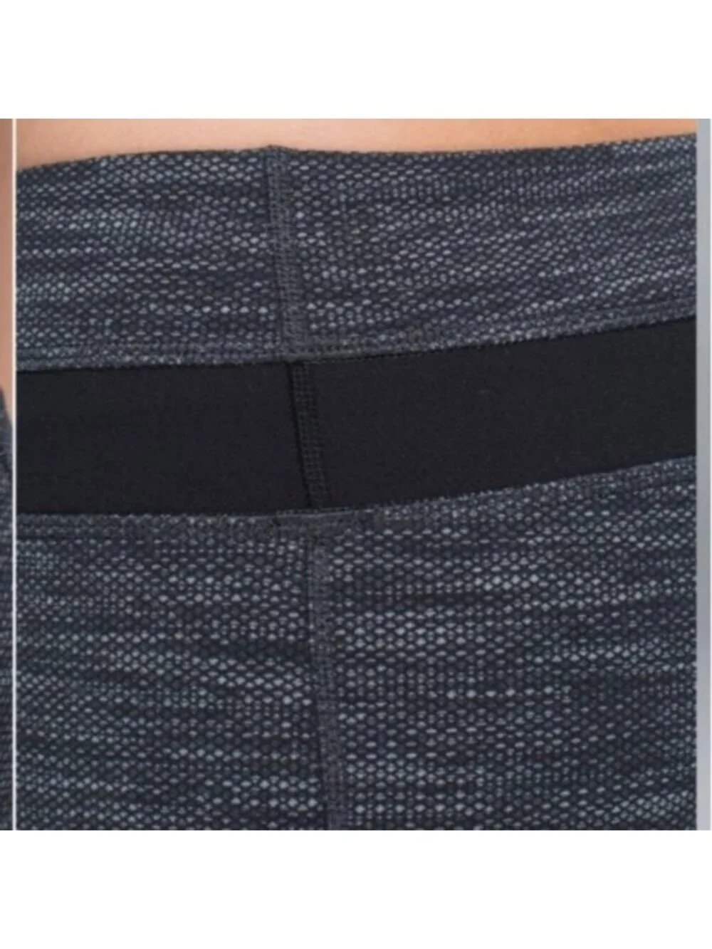 Lululemon Skinny Groove Pant Diamond Jacquard Space Dye Black Deep Coal / Black